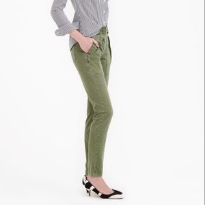 JCrew Army Green Skinny Ankle Pant